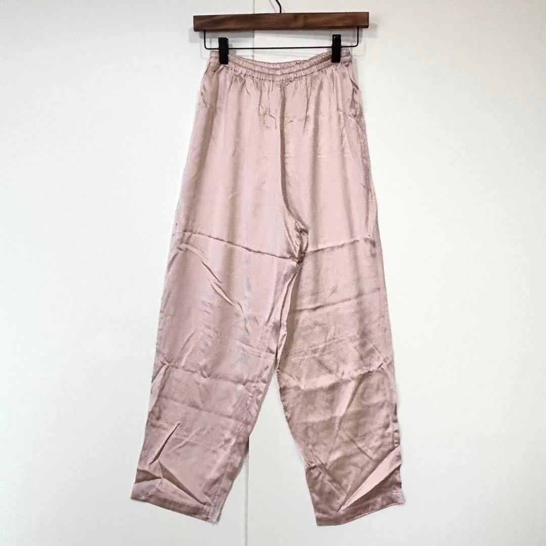 ワコール　M　パジャマ 上下セット　シルク100%　光沢　ピンク　ウエストゴム