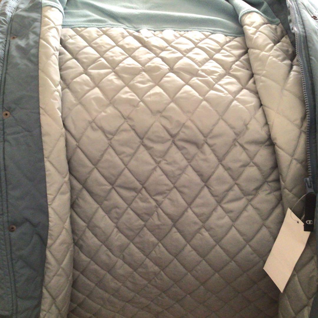 新品未使用品Champion ベンチコート Lサイズ ブルーグレー