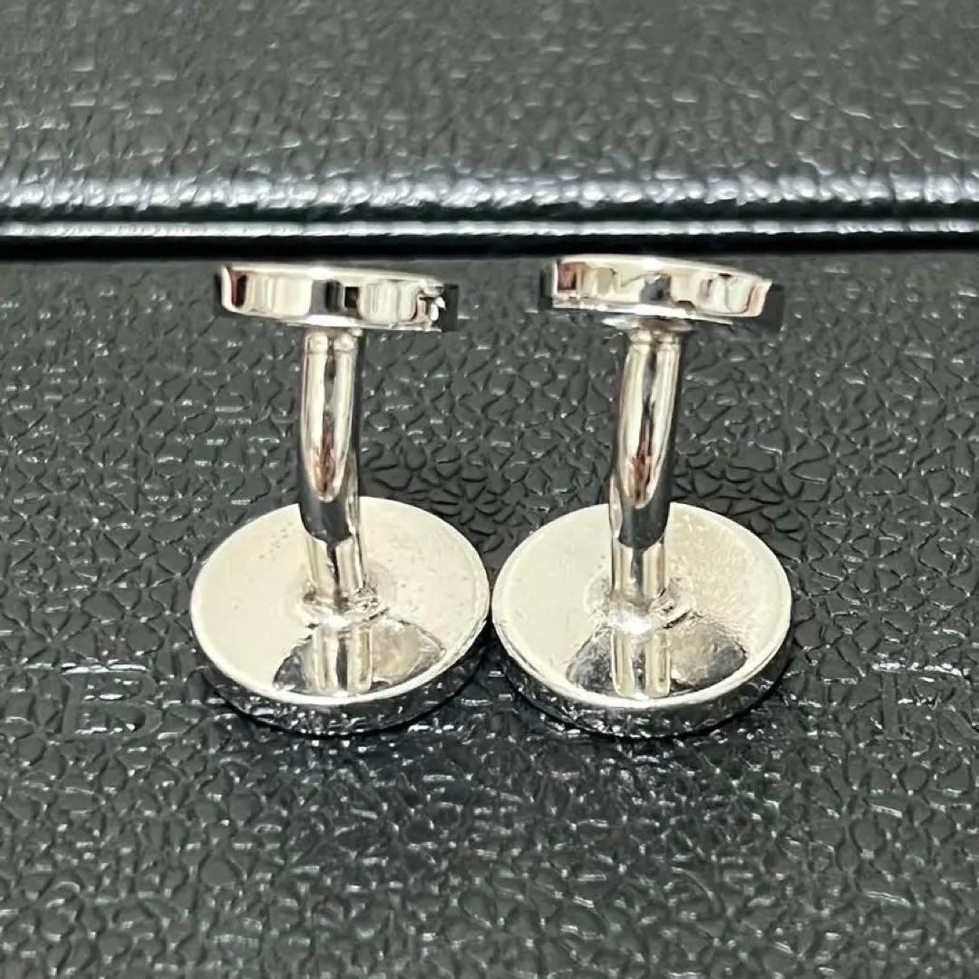 正規品】ダンヒル dロゴ カフス シルバー×ネイビー 美品 希少モデル