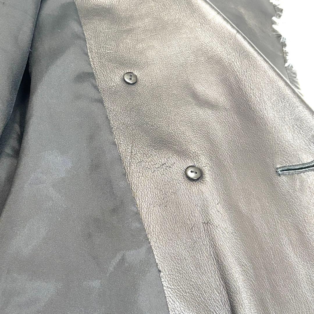 【美品】Theory セオリー ラムレザー トレンチコートベルト 本革 フレア