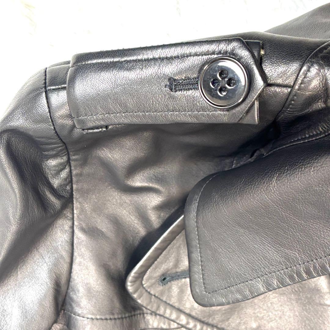 【美品】Theory セオリー ラムレザー トレンチコートベルト 本革 フレア