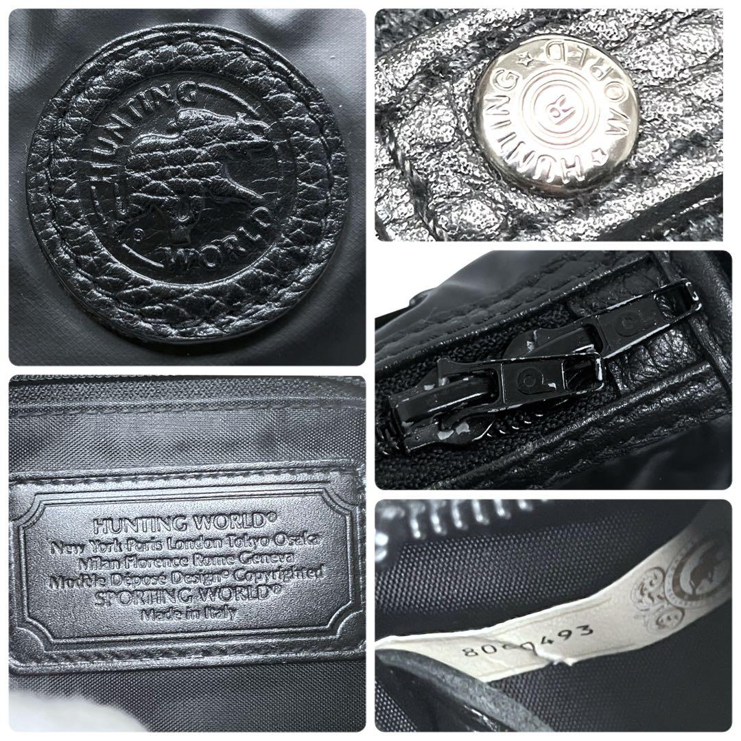 【極美品】HUNTING WORLD ショルダーバッグ　バチュークロス ブラック