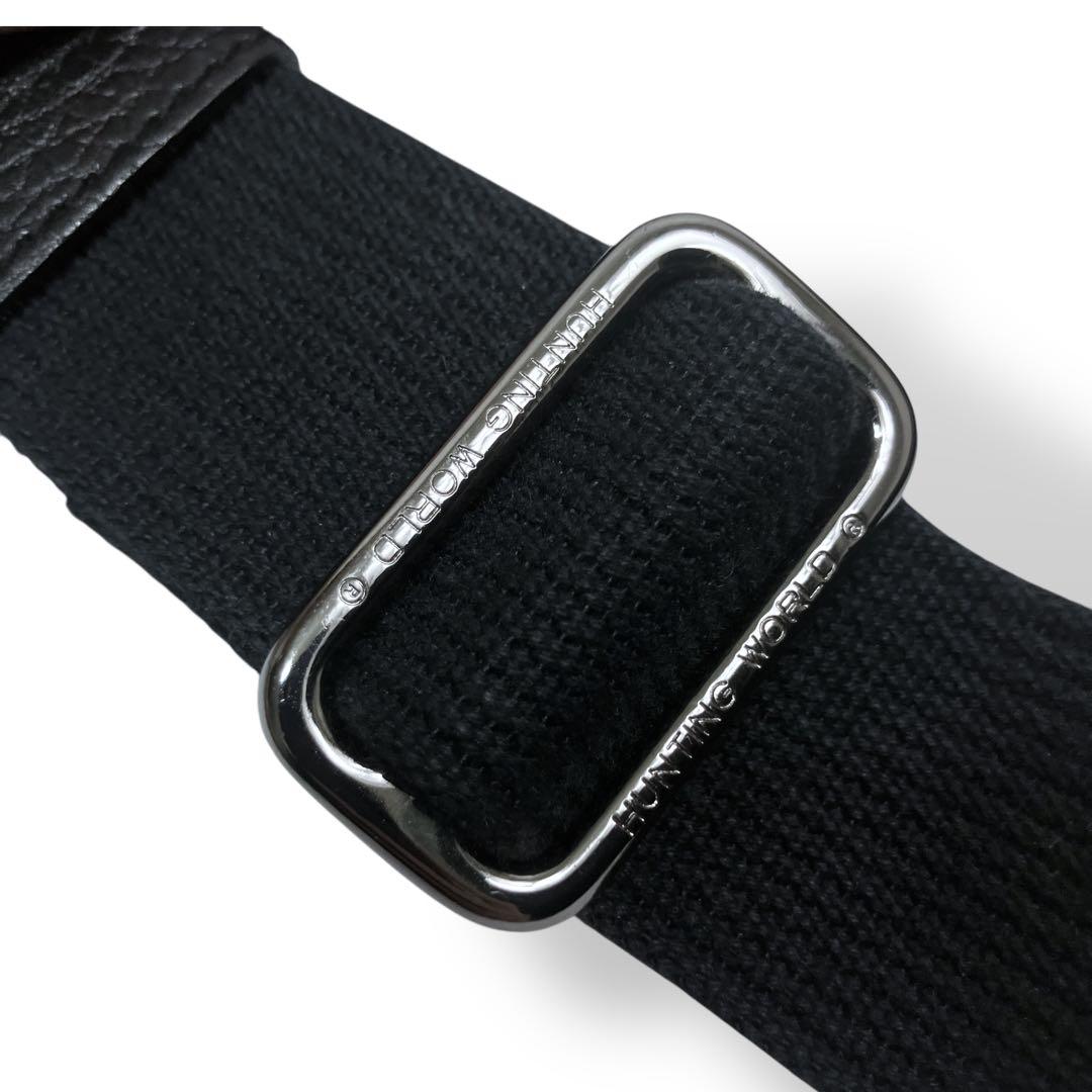 【極美品】HUNTING WORLD ショルダーバッグ　バチュークロス ブラック