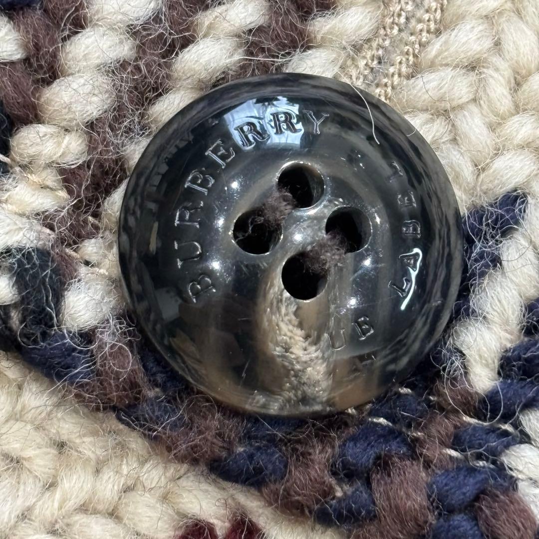 バーバリーブルーレーベル【38】ツイードミニワンピース ノバチェック ロゴ刻印