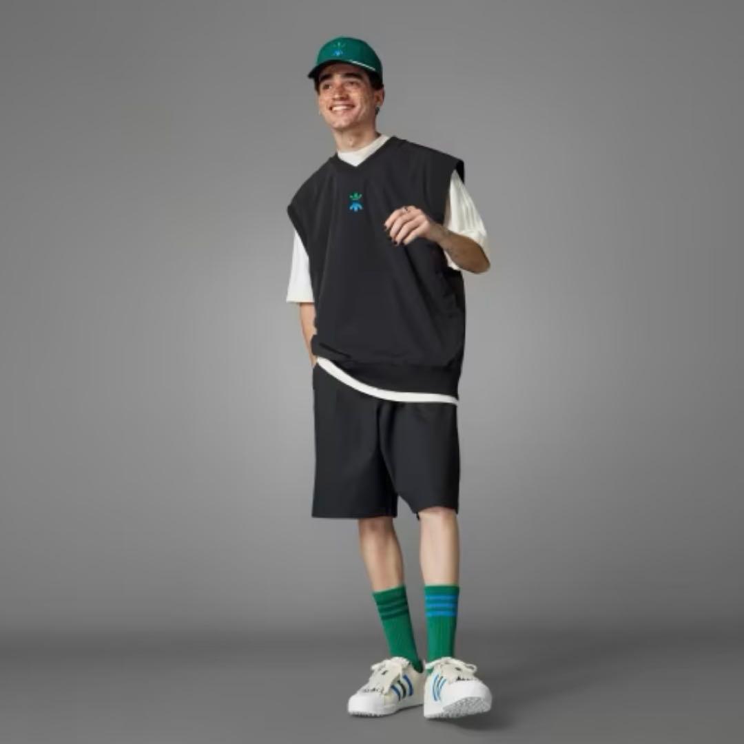 アディダス ゴルフ ローリング リンクス XL ベスト 黒 撥水 ウェア