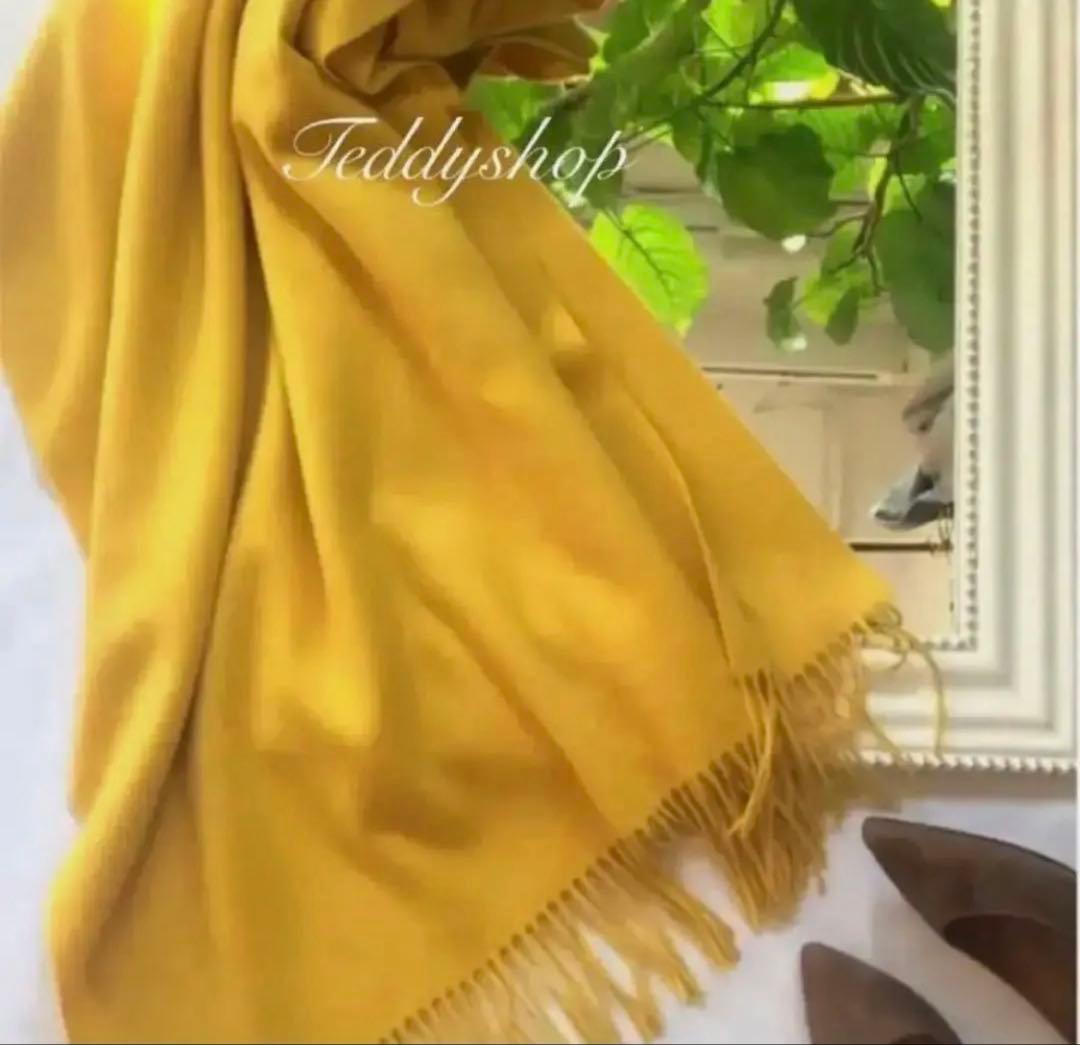 極上カシミヤ100%☆大判 ストール☆ミモザ