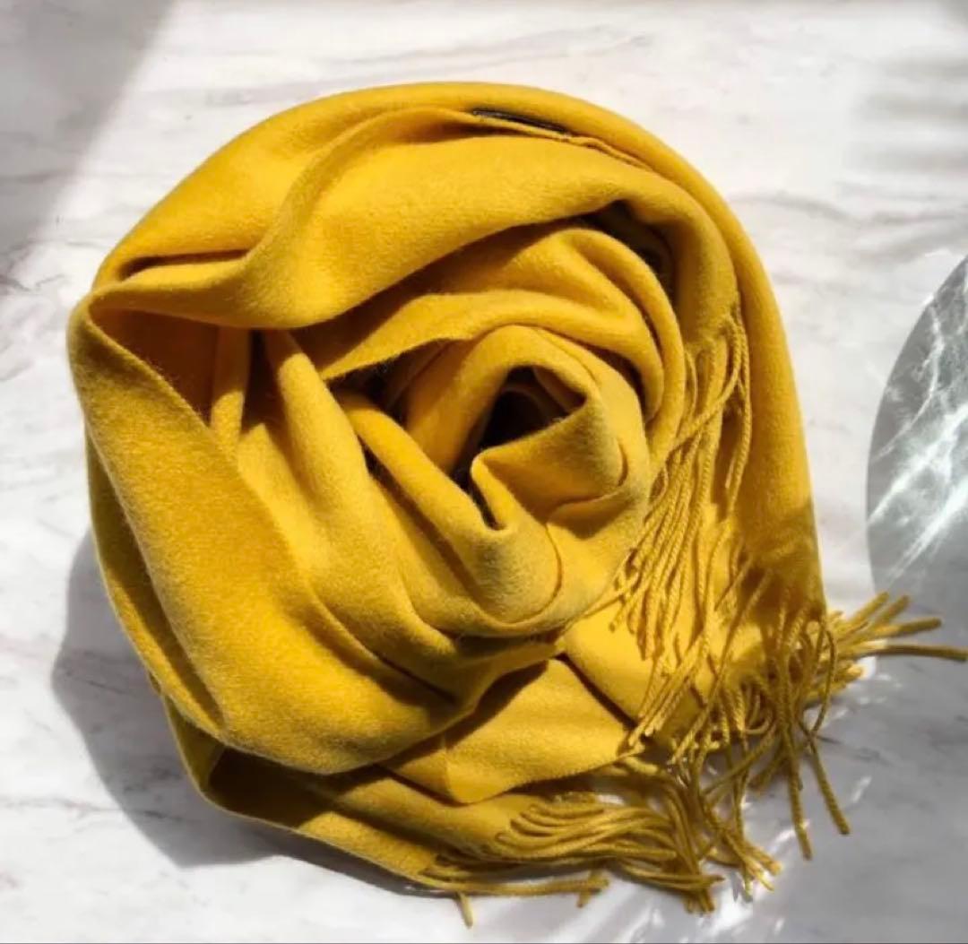 極上カシミヤ100%☆大判 ストール☆ミモザ