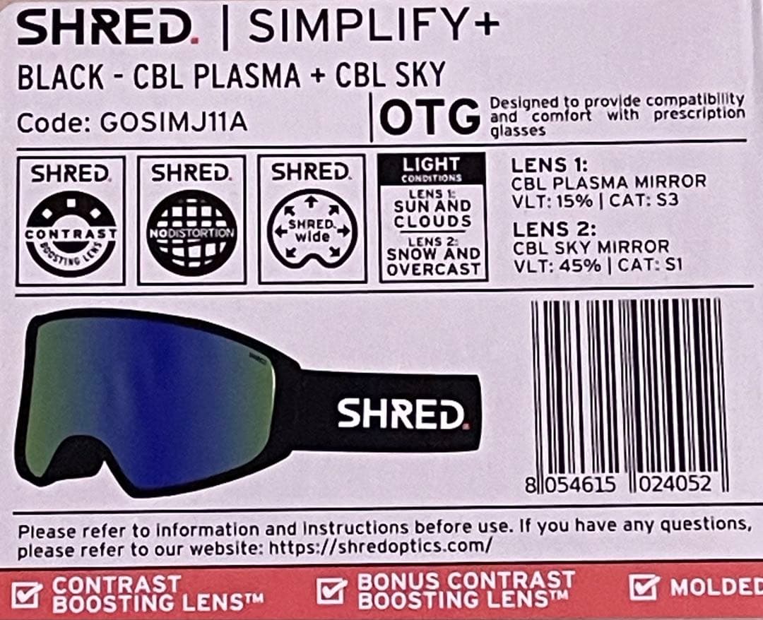SHRED. | SIMPLIFY+ ゴーグル