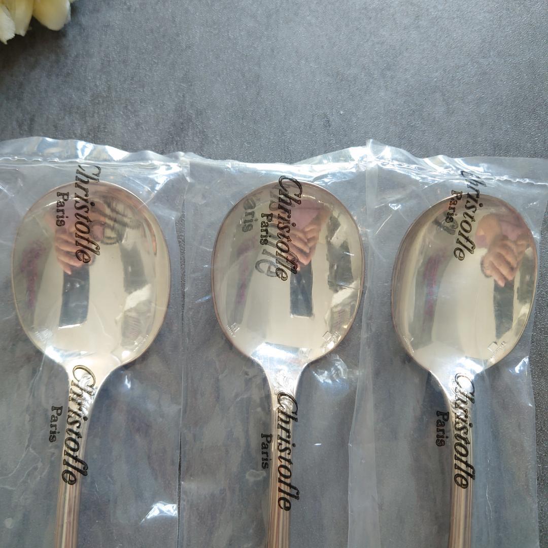 希少 美品 クリストフル マルリー コンソメスプーン 未開封含む 6点