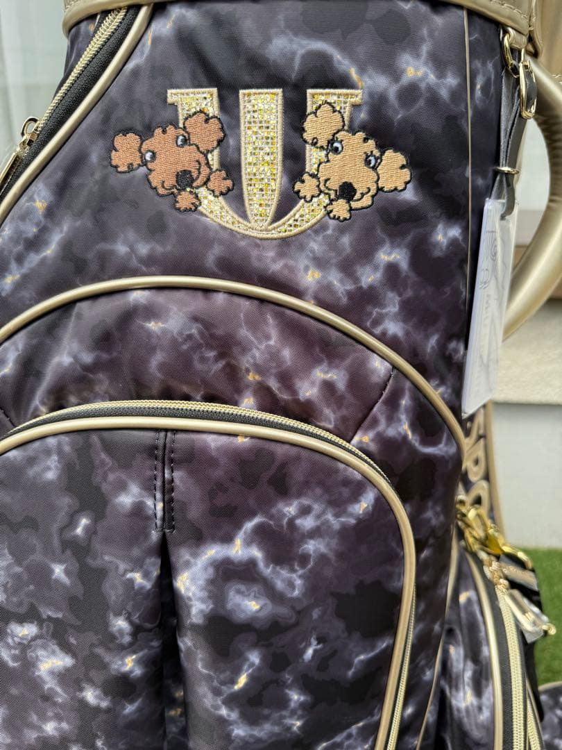 中古 2022 ＭＵスポーツ キャディバッグ 大理石柄 ミエコウエサコ