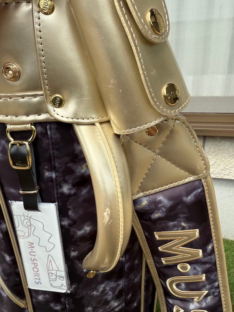 中古 2022 ＭＵスポーツ キャディバッグ 大理石柄 ミエコウエサコ