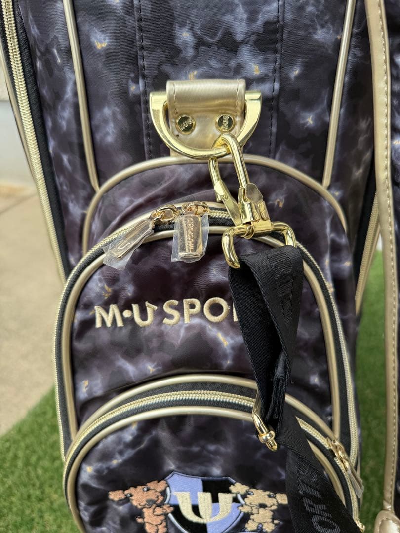 中古 2022 ＭＵスポーツ キャディバッグ 大理石柄 ミエコウエサコ
