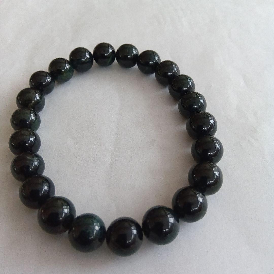 希少、最上級品、国石)糸魚川黒翡翠ブレスレット、10mm※新春値引き中※