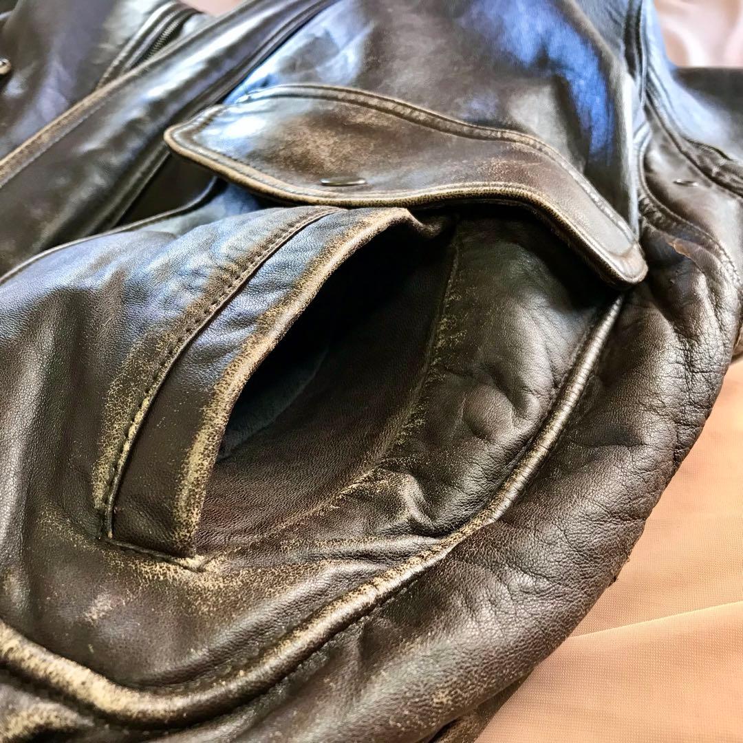 ★フランス製羊革使用★◎ROCKY TOP＞★本革フライトジャケット｜AC345