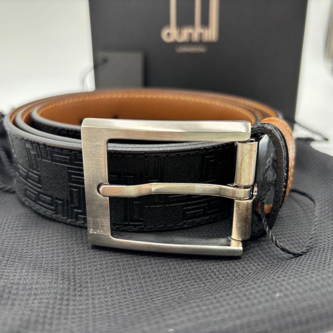 新品未使用】dunhill ダンヒル レザー ベルト ブラック D-Eight - メルカリ