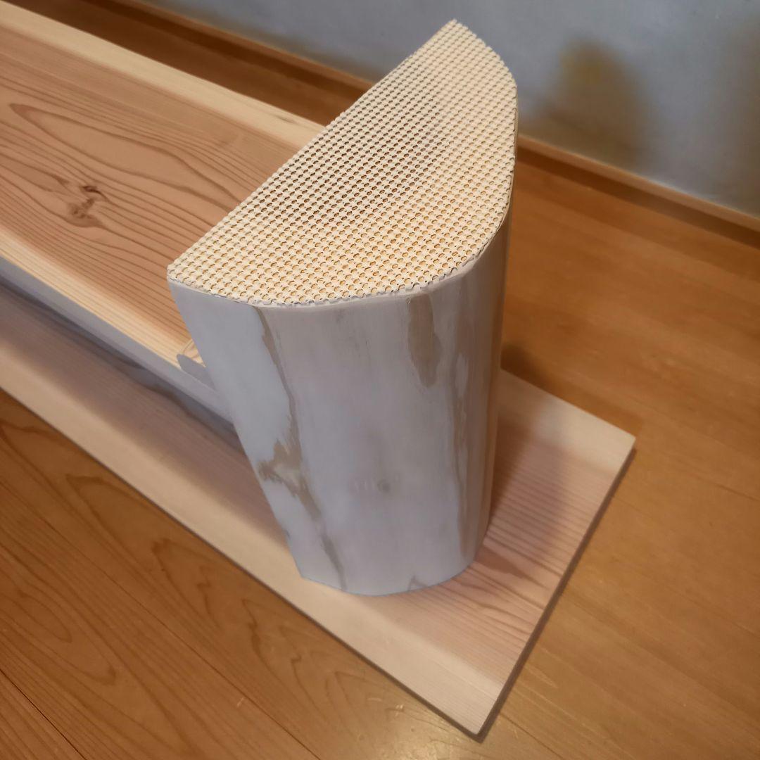 国産杉 無垢一枚板&丸太半割りログ脚 特注品脚高