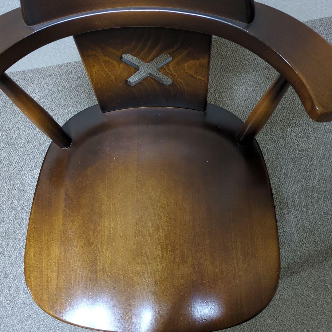 ブラウン 木製 ダイニングチェア