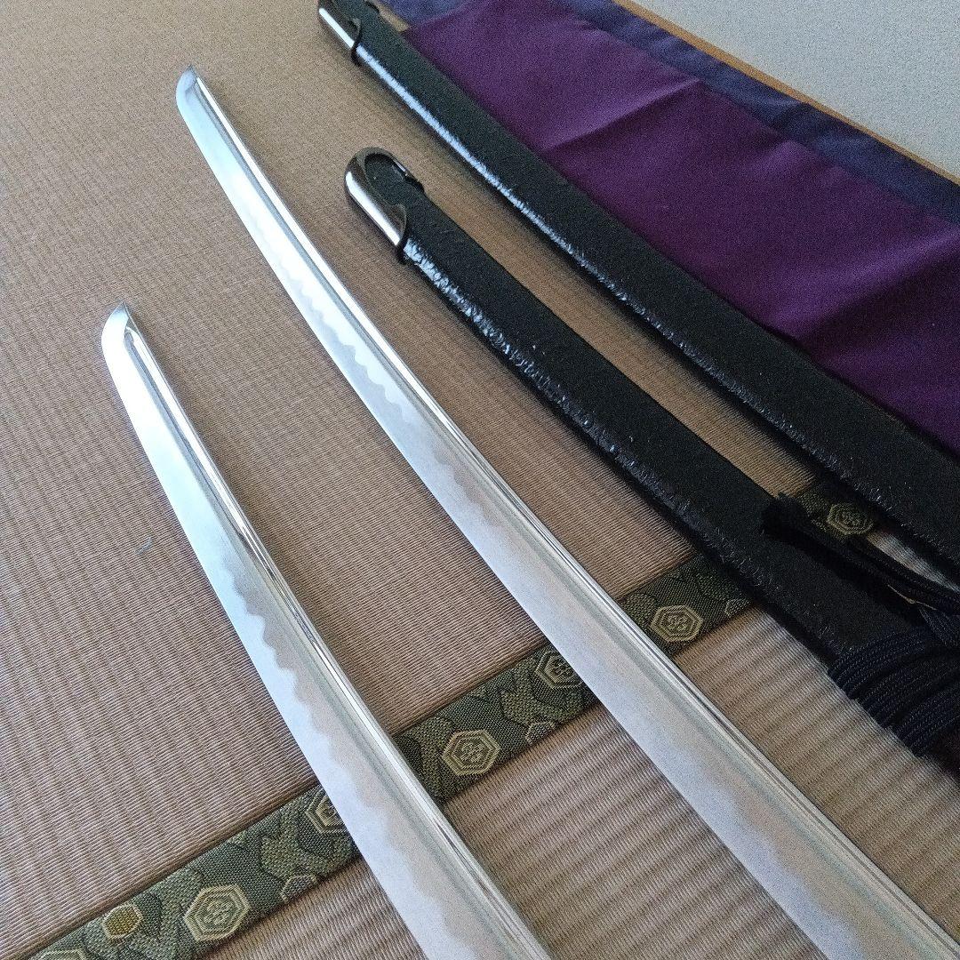 二刀流　大刀小刀セット　海鼠鍔　模造刀　宮本武蔵イメージの刀