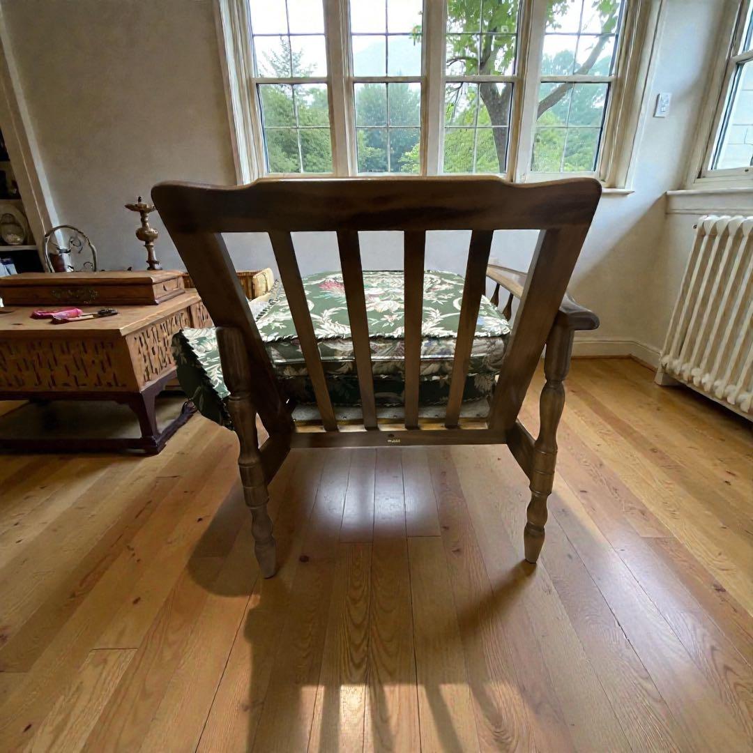 【ヴィンテージ✨】カリモク コロニアル 花柄 希少 セパレート3人掛け 猫足