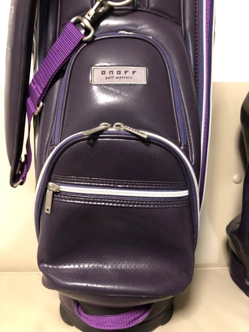 【送料込み】廃盤希少レア　ONOFF オノフゴルフキャディバッグバープル8.5型