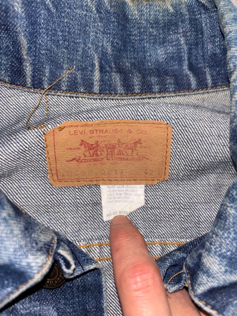 70s 縦落ち濃紺Levi's 70505-0217 サイズ42 GジャンUSA