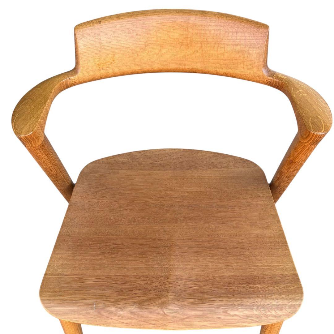 【美品】飛騨産業　SEOTO セミアームチェア（板座）KD201AN 2脚セット