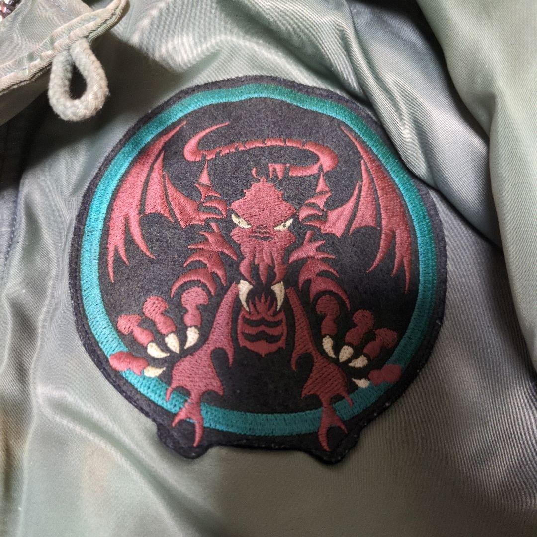 希少モデル✨AVIREX N-2B RED DRAGON ワッペン L カーキ