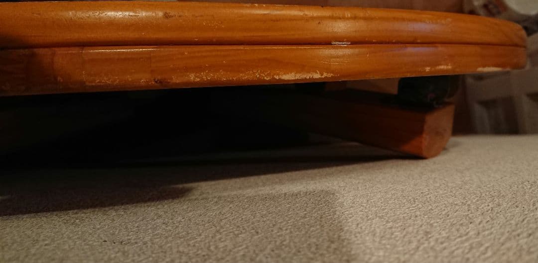 八幡産業 丸テーブル 木製 900mm × 900mm × 320mm レトロ