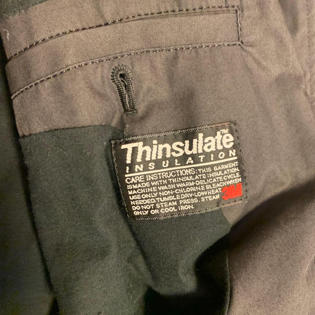 モッズコート取り外しファ付ブラックサイズ44 暖Thinsulateシンサレート