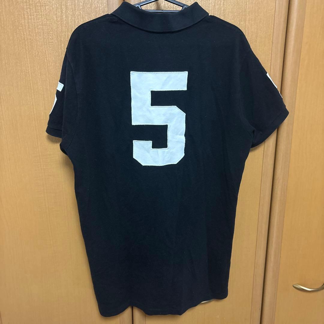 ポロラルフローレン 半袖ポロシャツ ビッグポニー ニューヨーク ブラック M