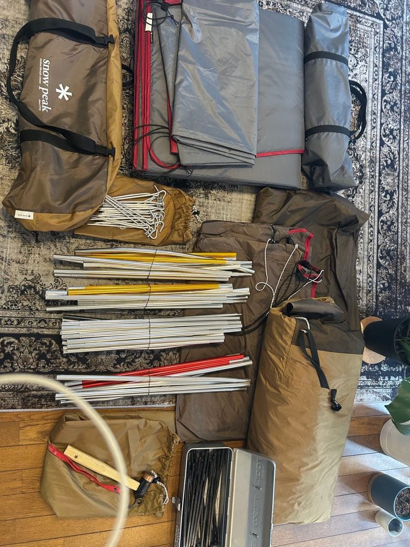 スノーピーク エルフィールド＋室内マット＋ハンマー＆ペグセット【引き取り限定】