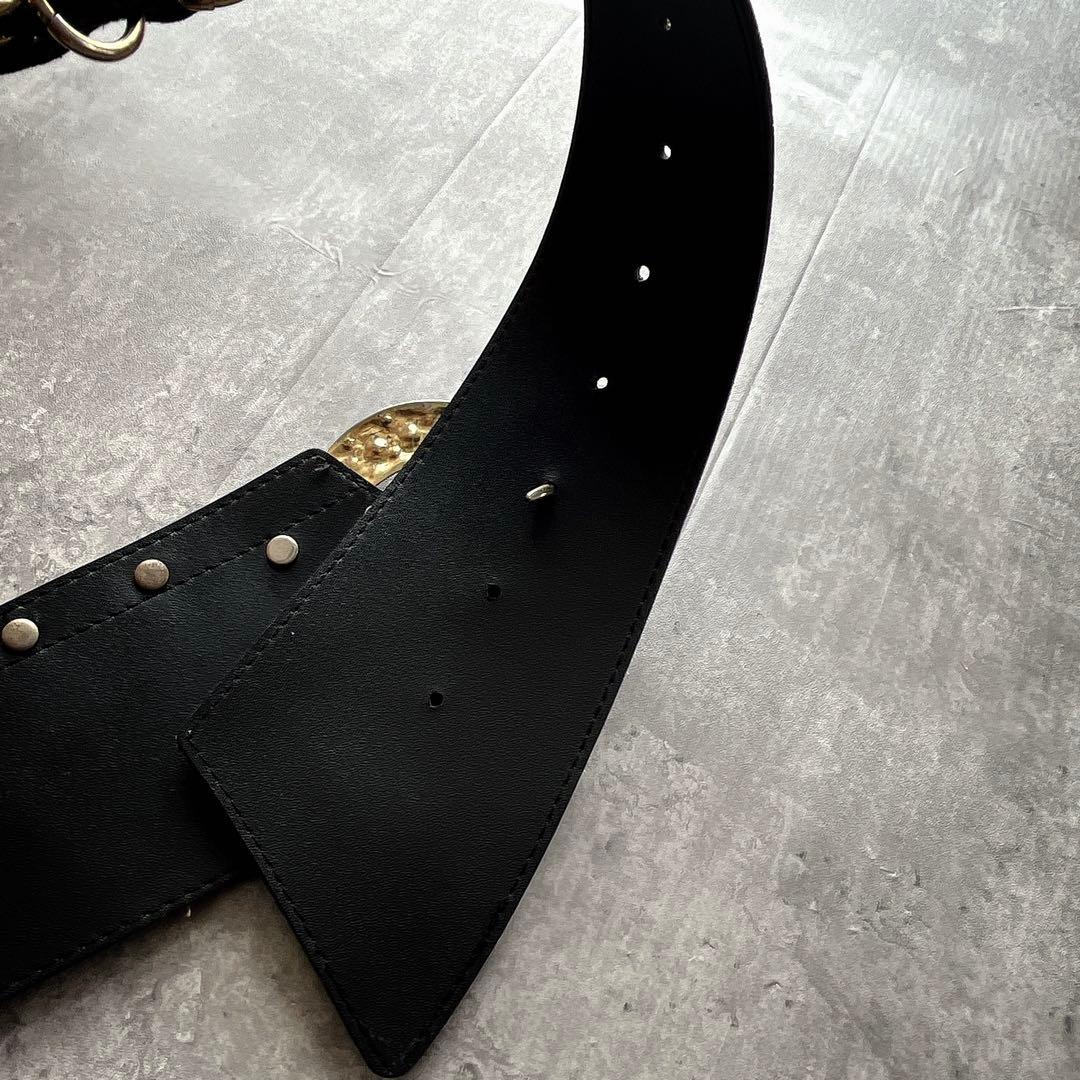 00s archive D.I.A デカバックル　チェーン　豹柄ベルト ギャル