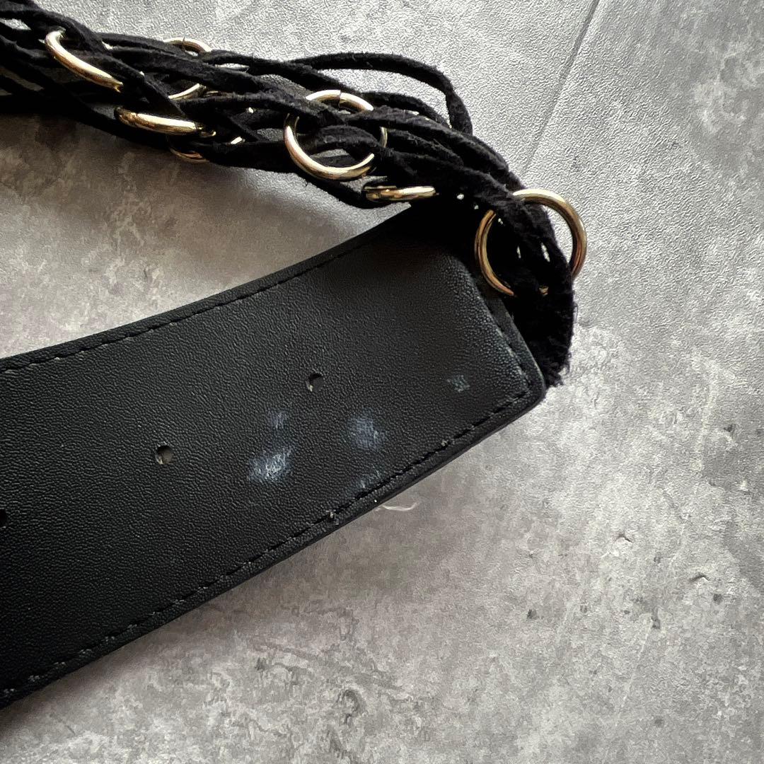 00s archive D.I.A デカバックル　チェーン　豹柄ベルト ギャル