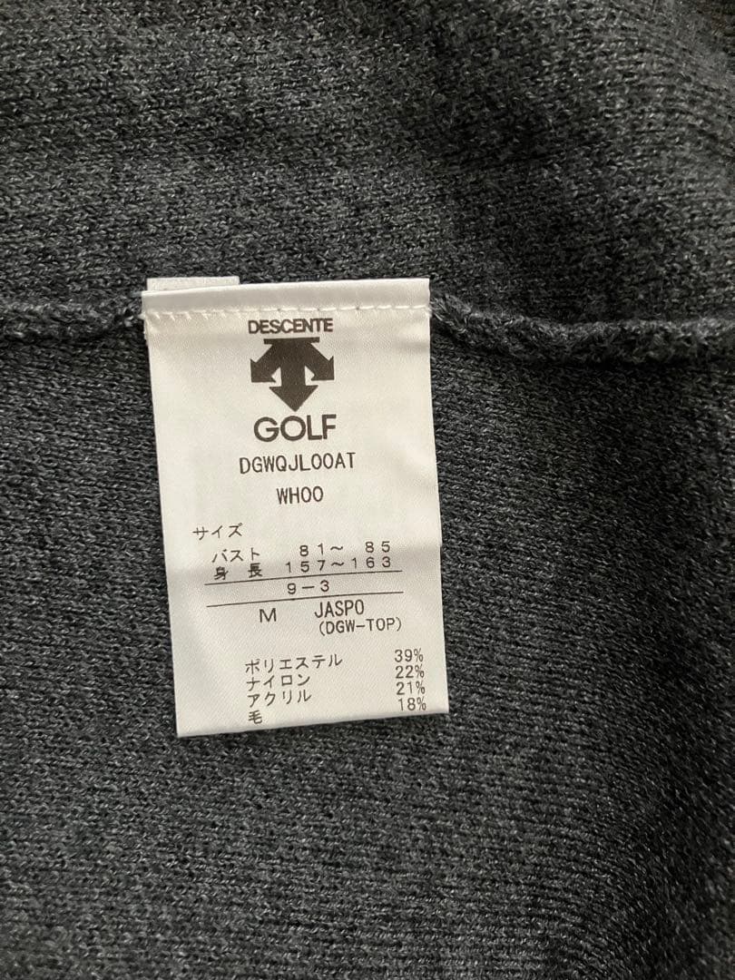 【タグ付き】DESCENTE GOLF ハーフジップ　モックネック　ニット