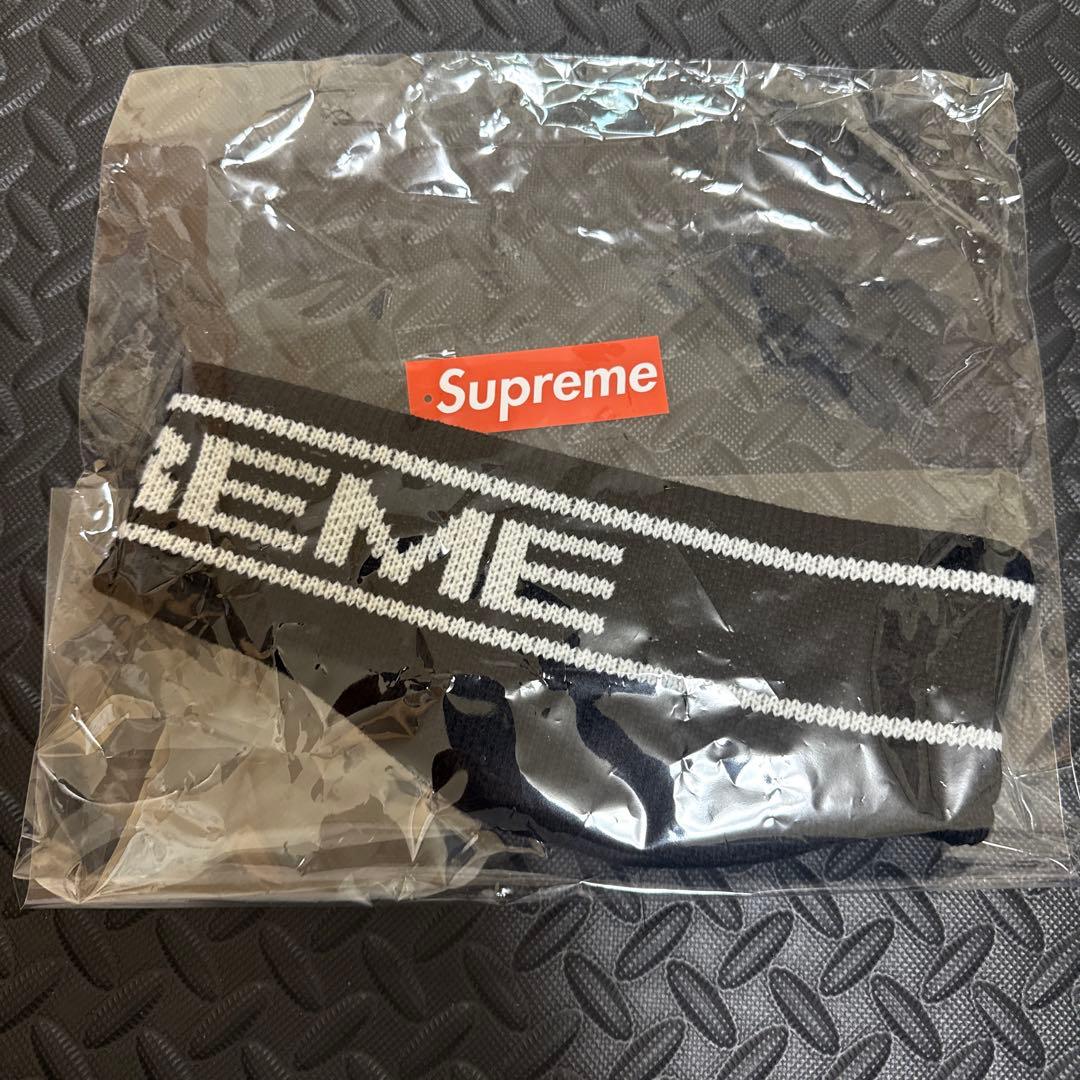 帽子 Supreme Contrast Logo Headband Black