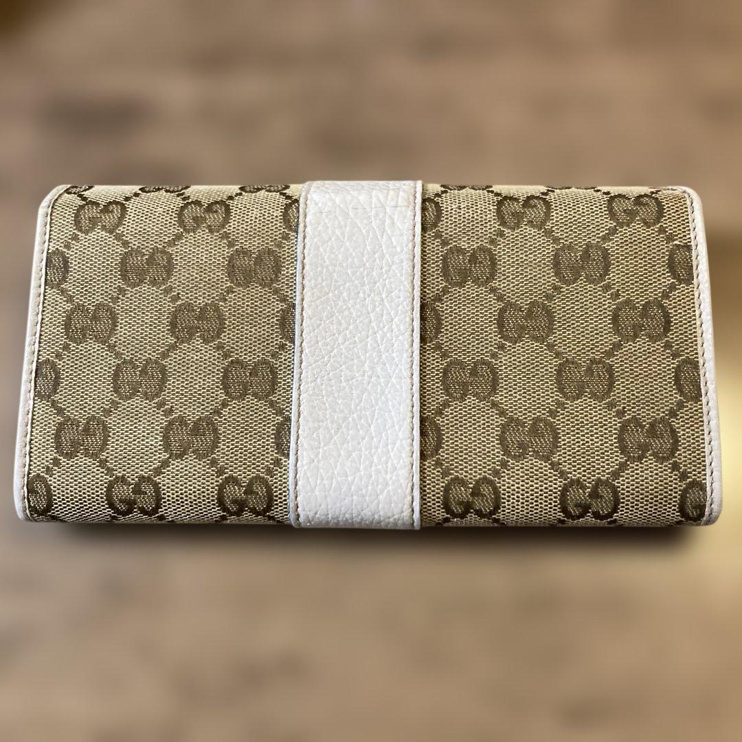 GUCCIグッチ キャンバス 二つ折り 長財布