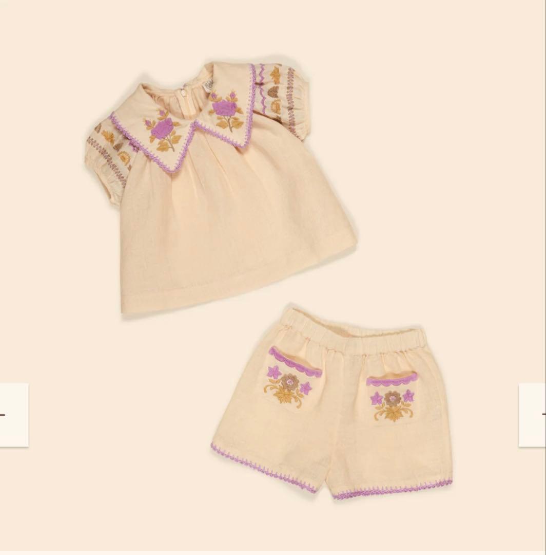 apolina kids セットアップ3-5y