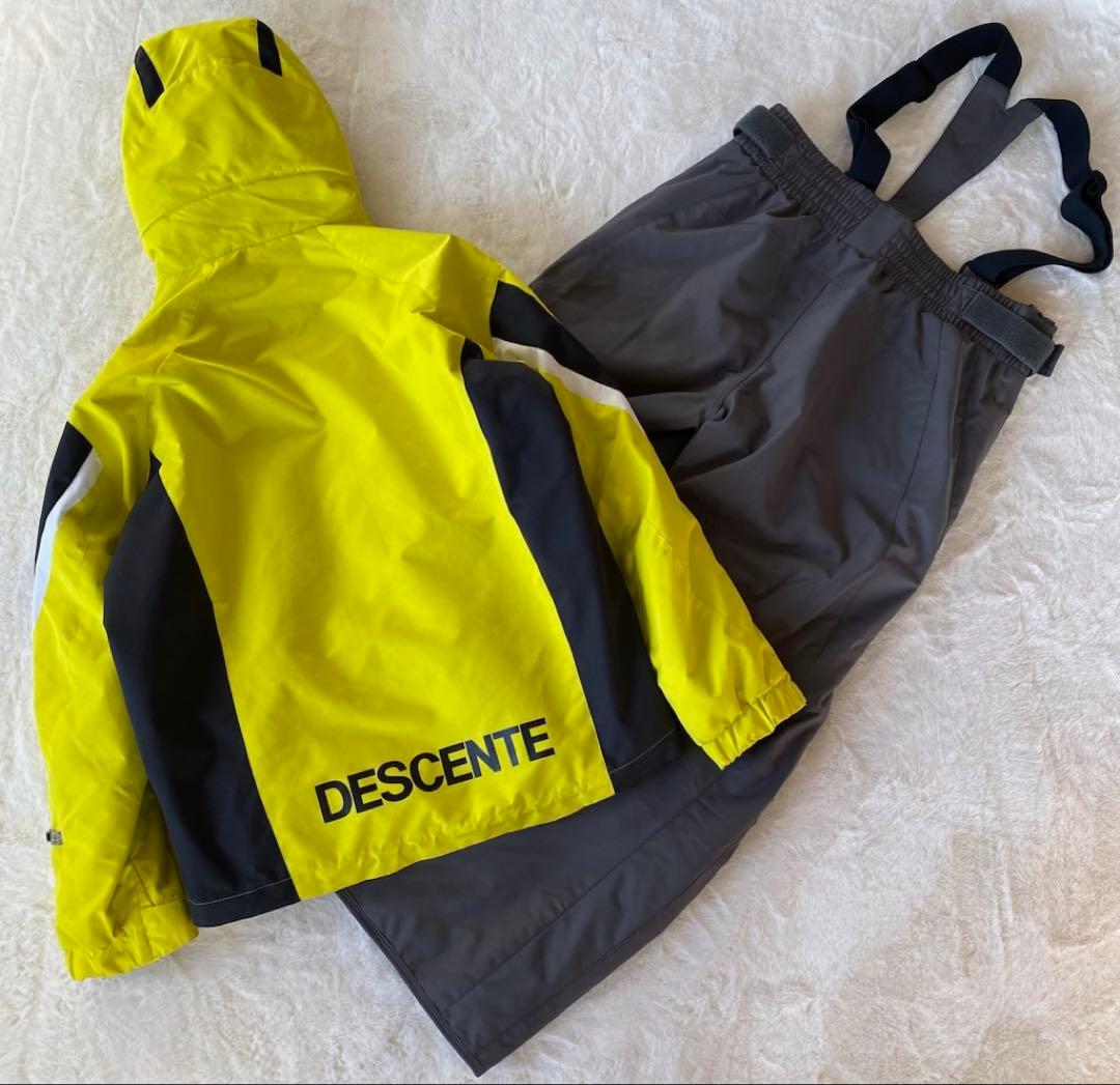 DESCENTE スキーウェア　セットアップ　上下　イエロー　グレー　XL