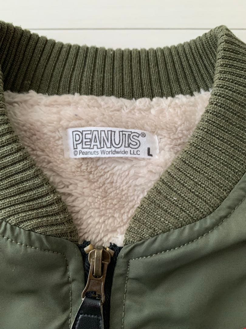 PEANUTS スヌーピー MA-1 ジャケット　裏ボアLサイズ
