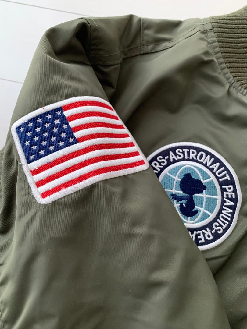 PEANUTS スヌーピー MA-1 ジャケット　裏ボアLサイズ