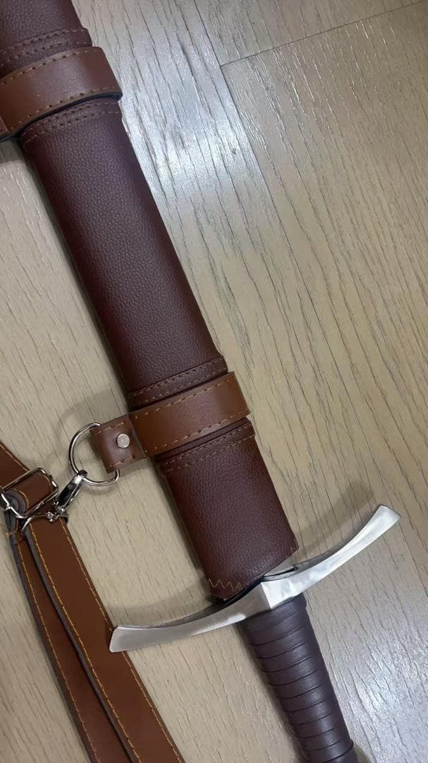 3日内速達】片手用西洋剣 茶色 高マンガン鋼 模造刀武具 十字剣