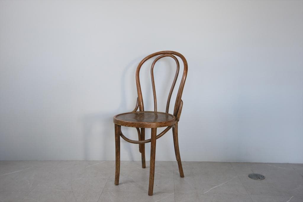 フランスアンティーク木製ベントウッドチェア/ダイニングイス/椅子(92-64)