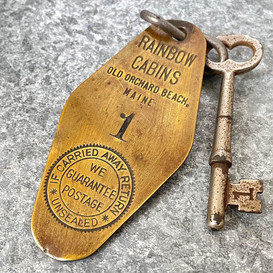 アメリカ製USA メイン ヴィンテージ モーテル ホテル キー No1