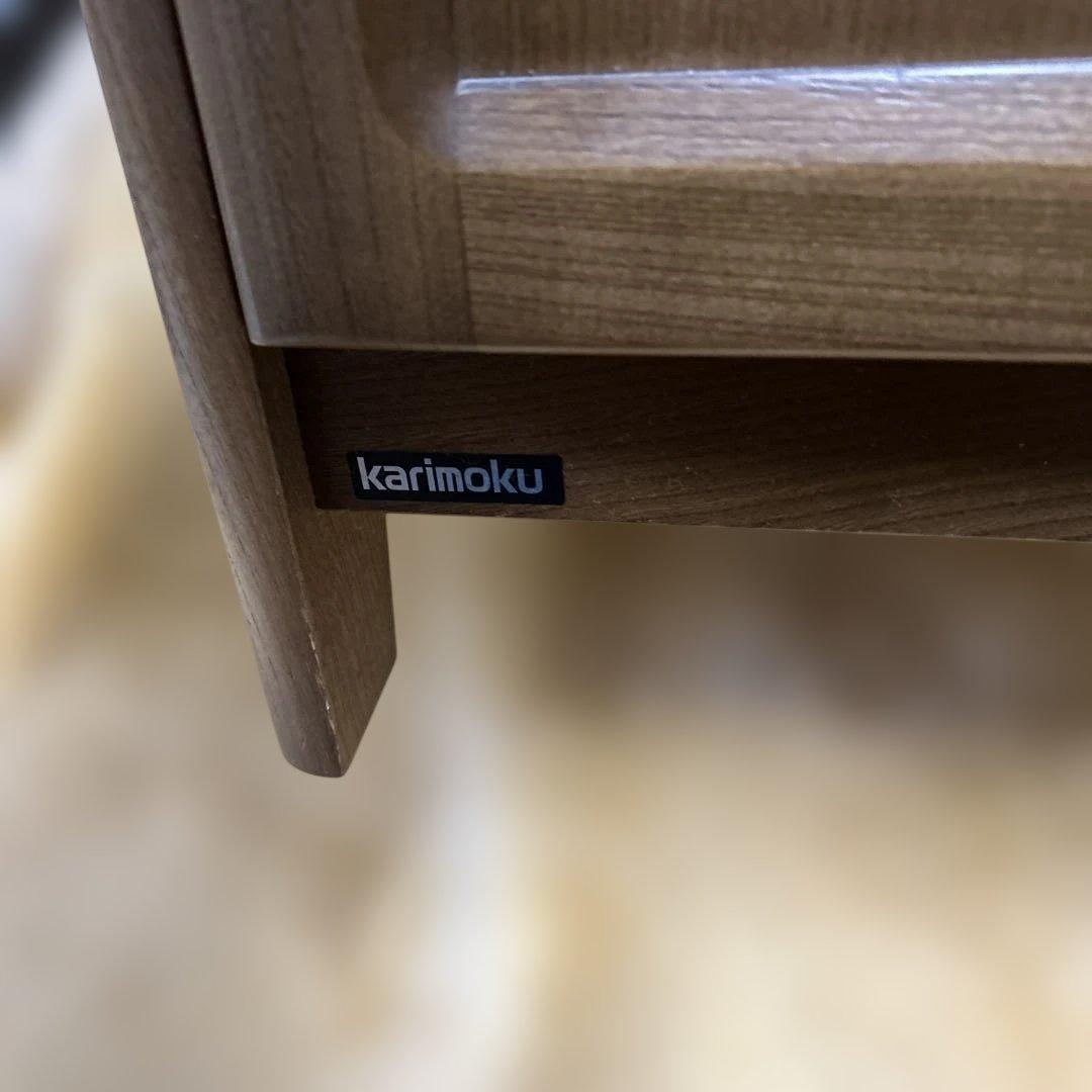karimoku カリモク 電話台 キャビネット 木製 サイドチェスト 中古