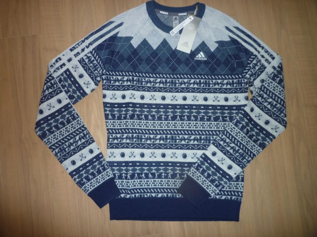 【新品M】adidas アディダスゴルフ　秋冬物ニットセットアップ