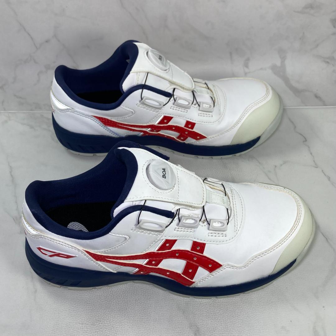 【極美品】asics BOA 安全靴 1273A029 25.5㎝ 白/紺/赤