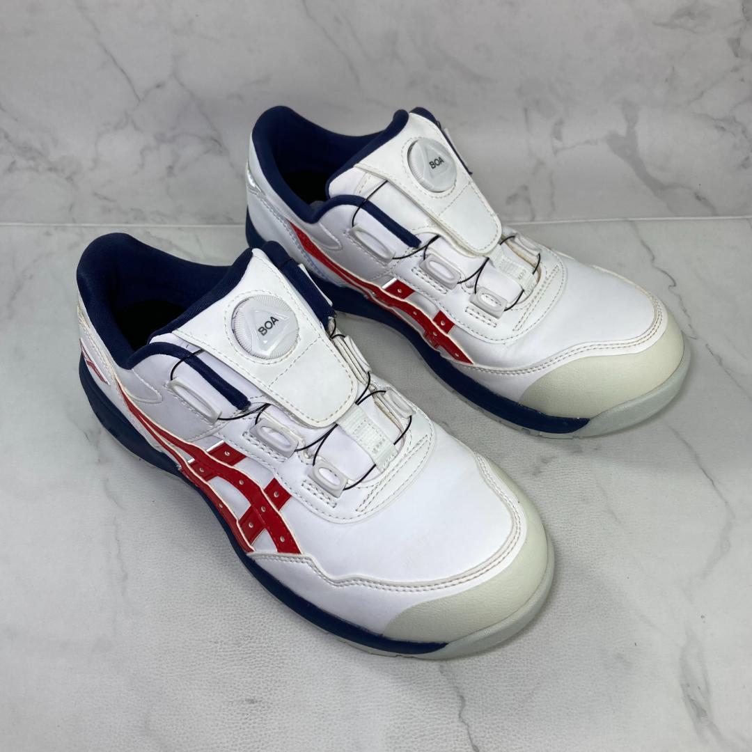 【極美品】asics BOA 安全靴 1273A029 25.5㎝ 白/紺/赤