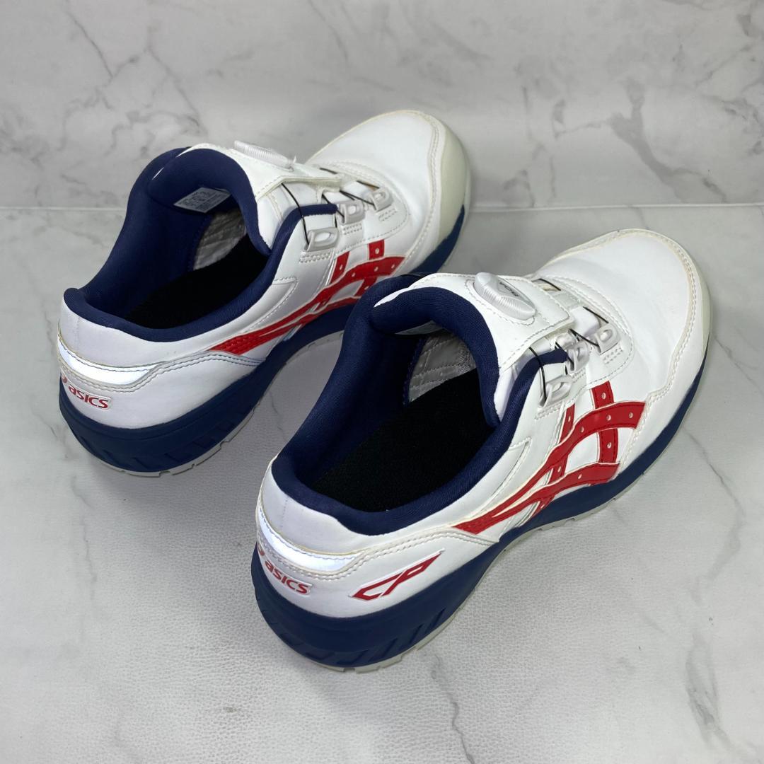 【極美品】asics BOA 安全靴 1273A029 25.5㎝ 白/紺/赤