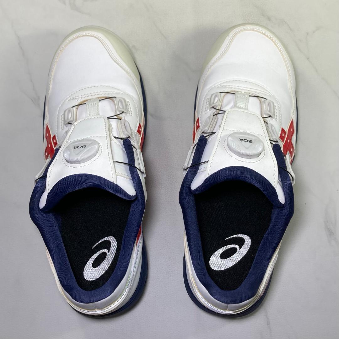 【極美品】asics BOA 安全靴 1273A029 25.5㎝ 白/紺/赤