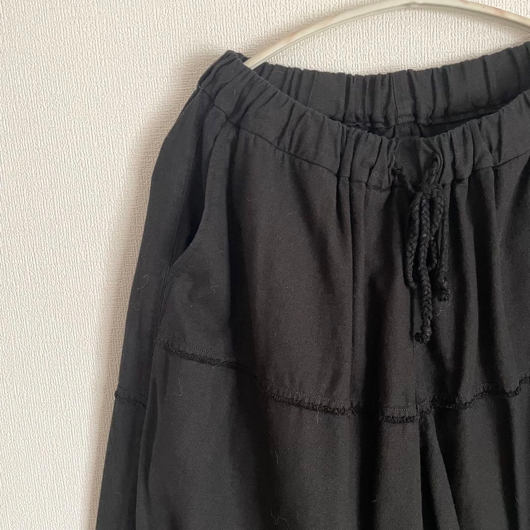 土日限定値下げ mittan 竹パンツ　黒